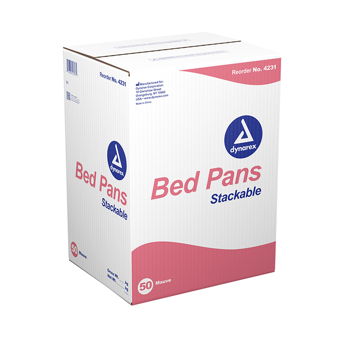 Dynarex Bed Pan - Stackable (50 Count)