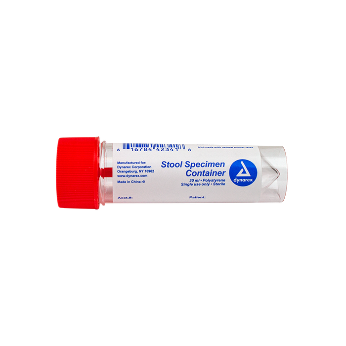 Dynarex Stool Specimen Container - Sterile, Individually Wrapped (100 Count)