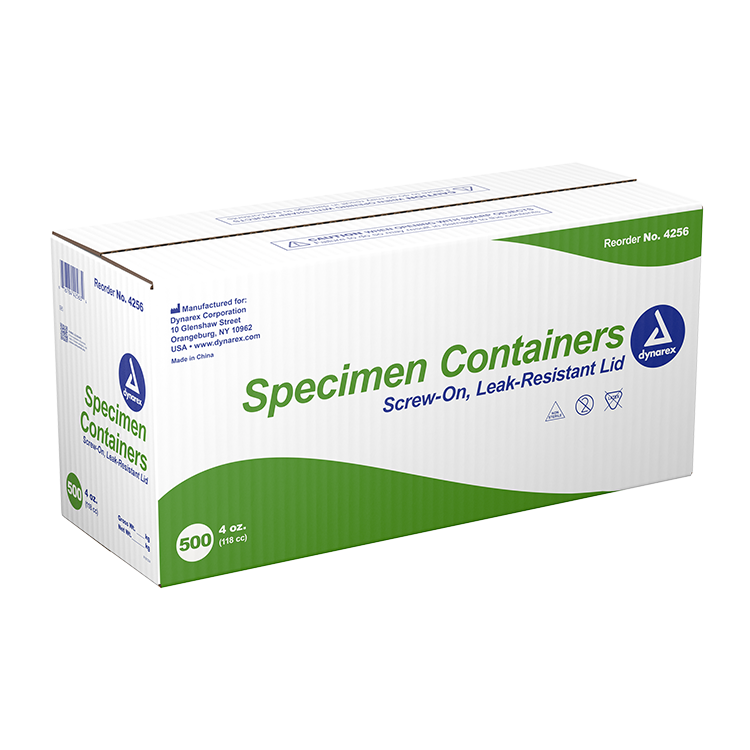 Dynarex Specimen Containers, 4 oz. Non-Sterile, Bulk (500 Count)