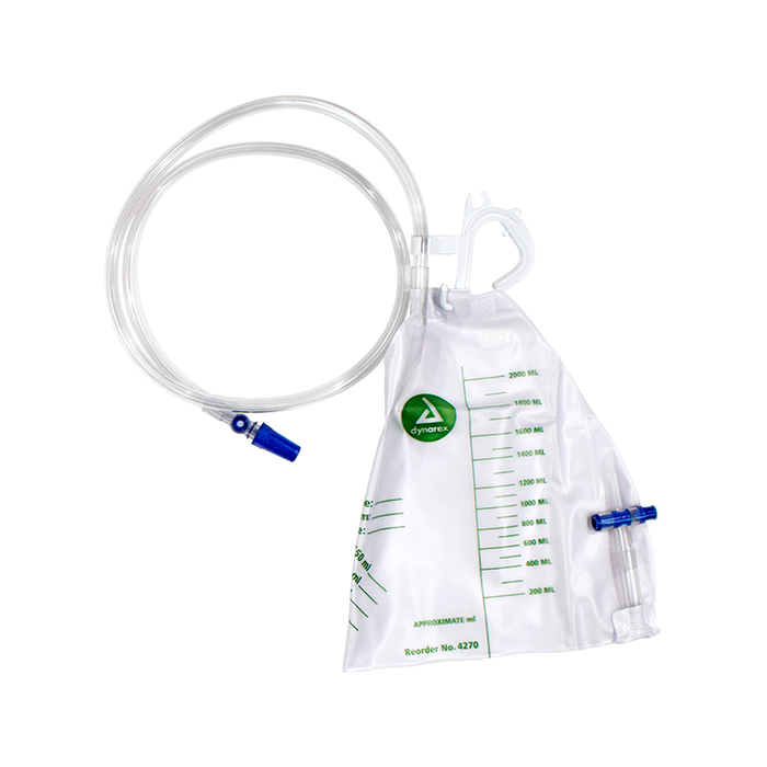 Dynarex Advantage Urinary Drainage Bag, 2000mL (20 Count)