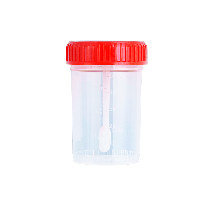 Dynarex Stool Specimen Container with Spoon, 60mL (400 Count)