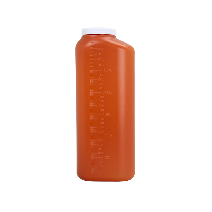 Dynarex 24-hour Urine Collection Container, 3000 mL - Orange, White (40 Count)