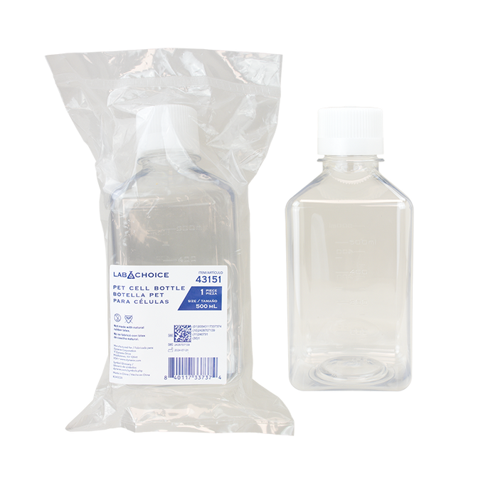 Dynarex PET Cell Bottle - Clear, White