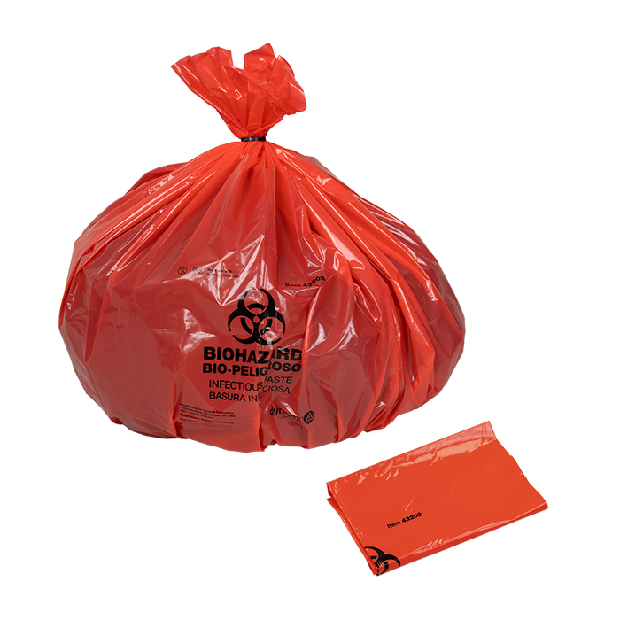 Dynarex Biohazard Bags, 36” x 30” (200 Count)