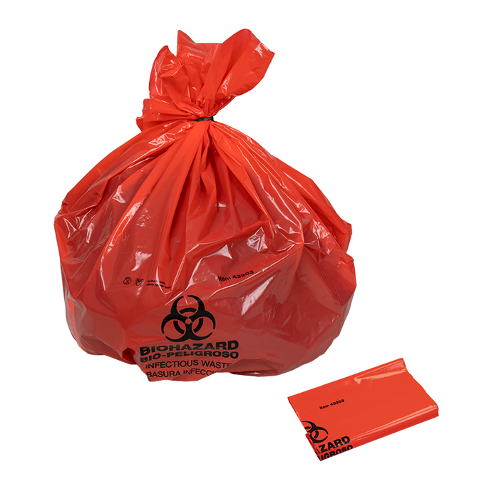 Dynarex Biohazard Bags, 39” x 33” (100 Count)