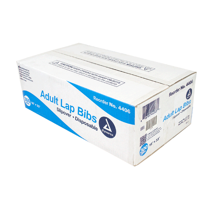 Dynarex Disposable Adult Lap Bibs (300 Count)