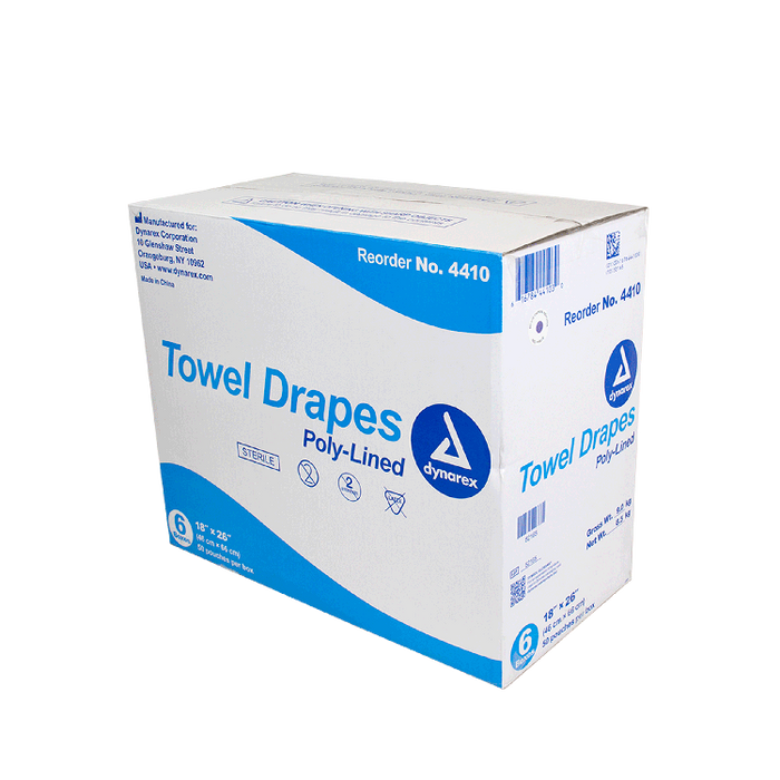 Dynarex Disposable Towel Drapes Sterile - 50ea/bx, 6bxs/cs (300 Count)
