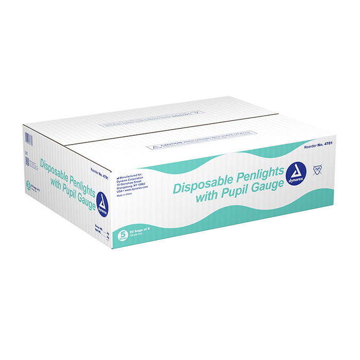 Dynarex Disposable Penlight with Pupil Gauge (120 Count)