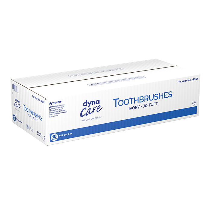 Dynarex DynaCare 30-Tuft Toothbrushes, Ivory (1,440 Count) – image 3