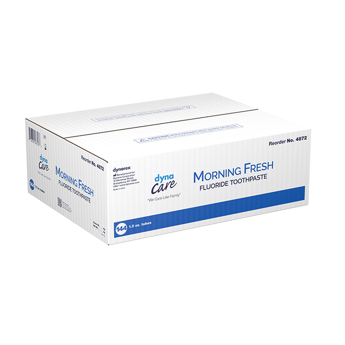 Dynarex Morning Fresh Mint Toothpaste with Fluoride (144 Count)