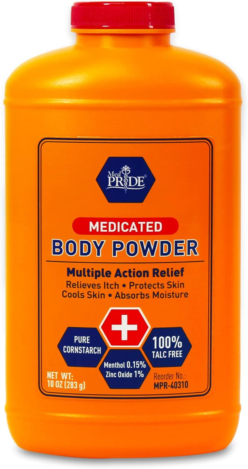MedPride Medicated Body Powder with Zinc Oxide Talc-Free Cornstarch Ba ...
