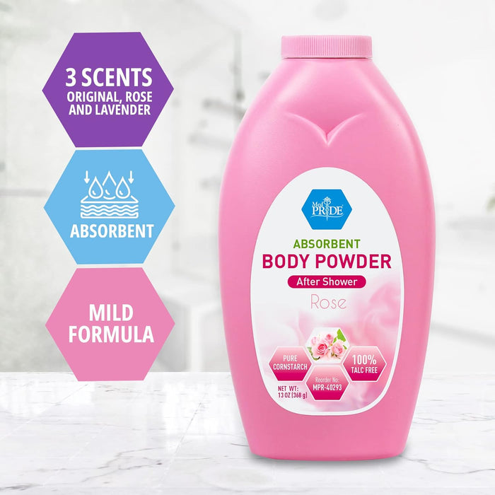 Body Powder w/seal - Pink Bottle - 13 oz, 24/cs.