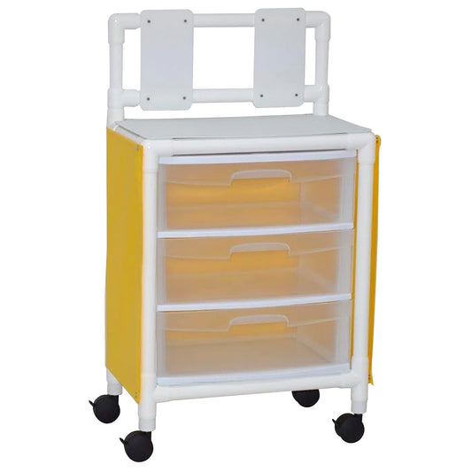 MJM International 3U3D-ISO Universal Cart, 3 Drawer, 48.75" Height x 26" Length x 15.75" Width