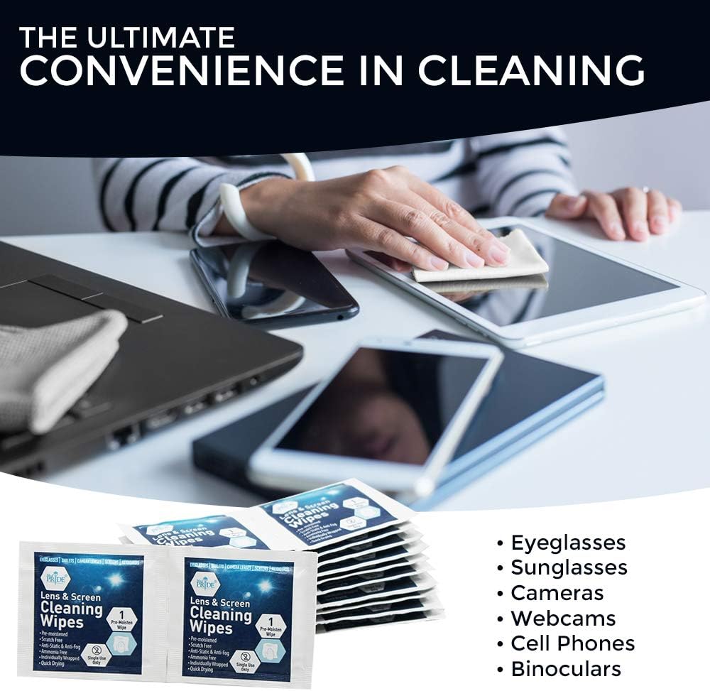 Lens Cleaning Wipes - 6" x 5"- 50/100/cs.