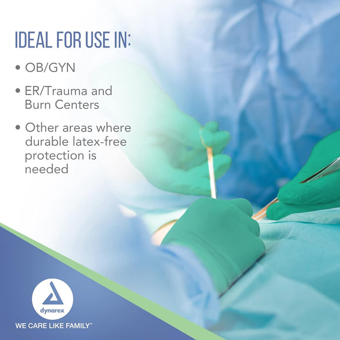 Dynarex Sterile Nitrile Surgical Gloves, Powder-Free - 50ea/bx, 4bxs/cs (200 Count)