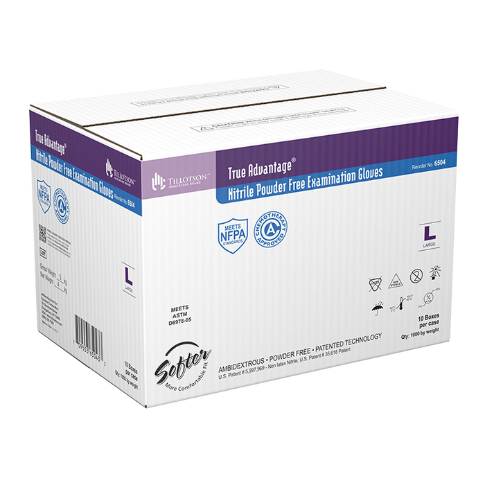 Dynarex True Advantage Nitrile Exam Gloves - 100ea/bx, 10bxs/cs (1000 Count)