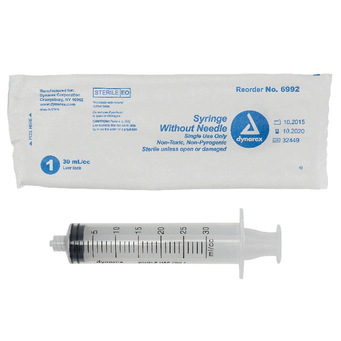 Dynarex Syringe without Needle - Non Toxic - Luer Lock