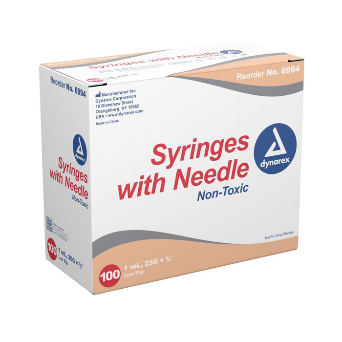 Dynarex Syringes With Needle - 1cc (800 Count)