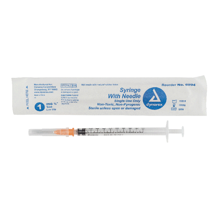 Dynarex Syringes With Needle - 1cc (800 Count)