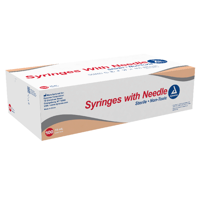 Dynarex Syringes With Needle - 10cc (400 Count)