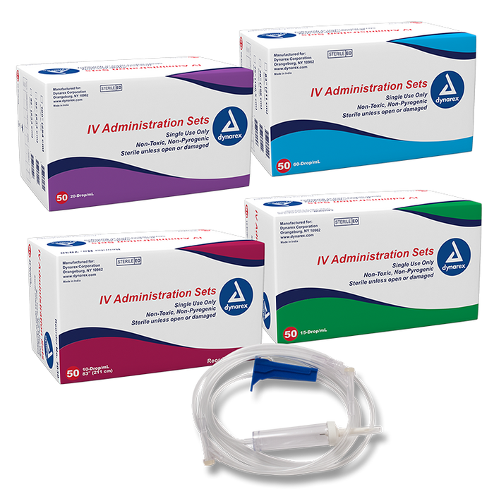 Dynarex IV Administration Sets (50 Count)