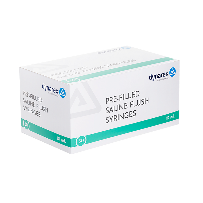 Dynarex Pre-Filled Saline Flush Syringe (30 Count)