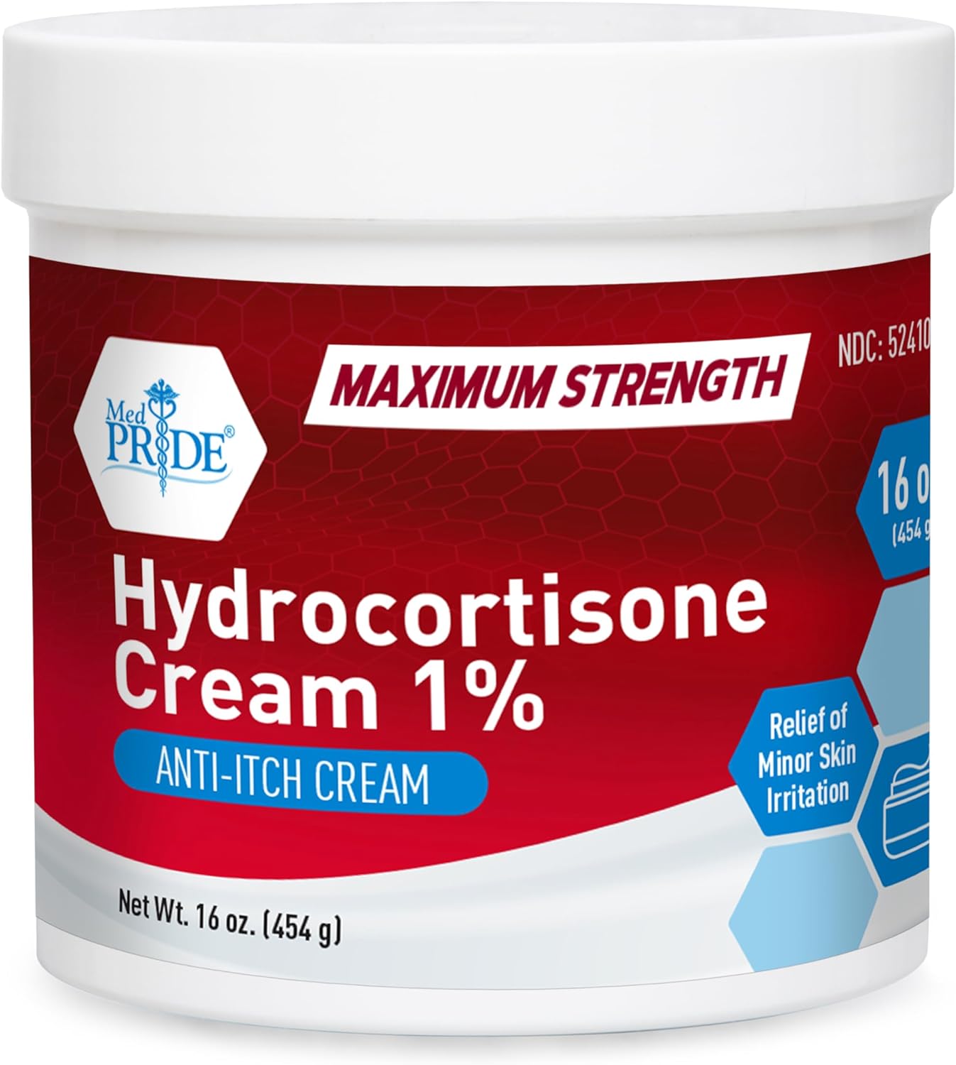 Hydrocortisone Cream 1% - 16oz. Jars - 24/cs.