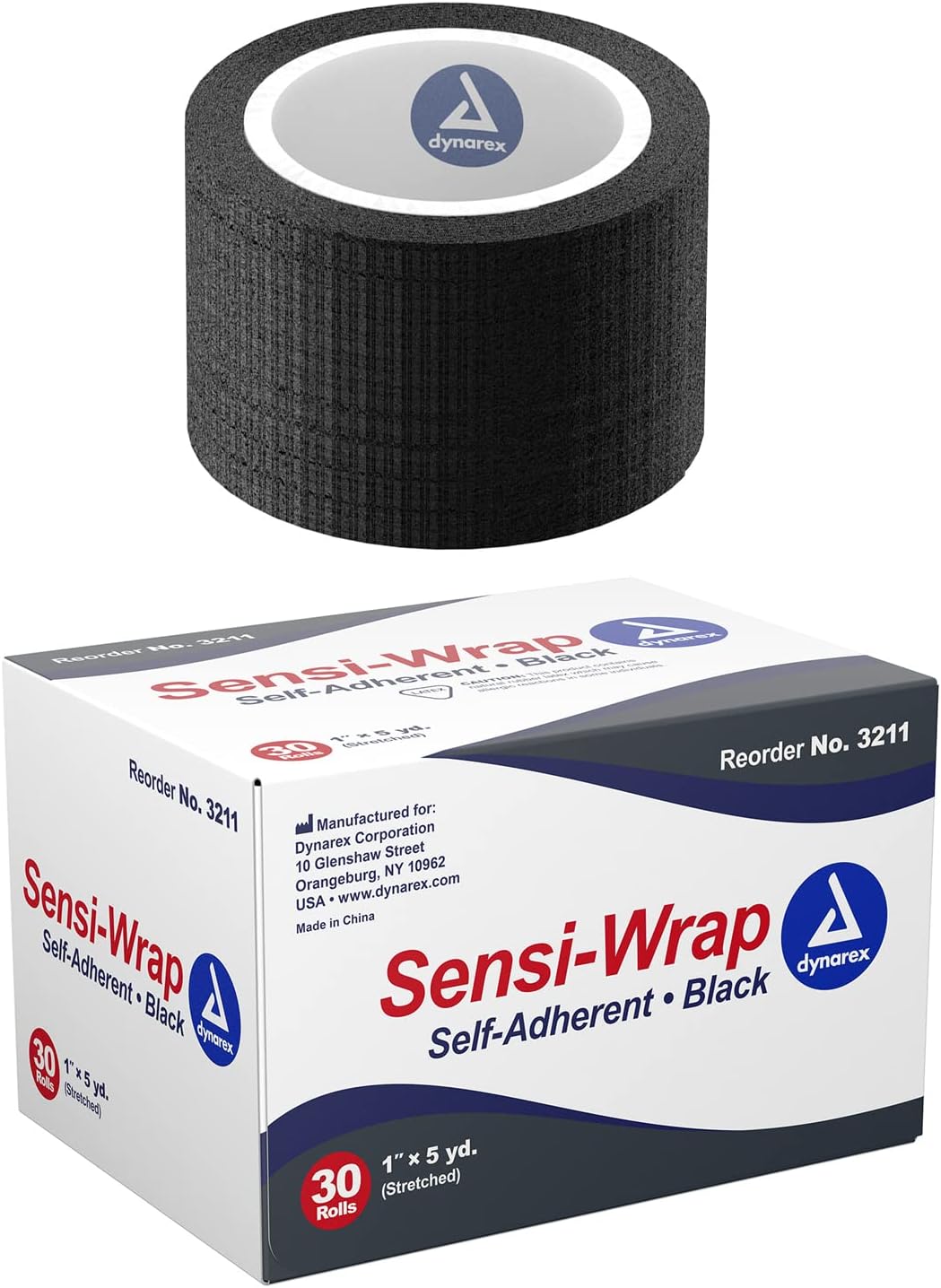 Dynarex Sensi Wrap, Self-Adherent, Black