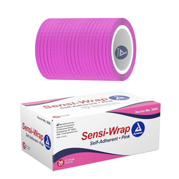 Dynarex Sensi Wrap, Self-Adherent, Pink