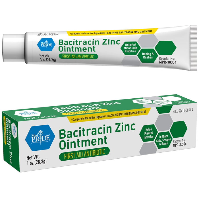 Bacitracin Zinc Ointment - 1oz. Tubes - Indv. Boxed- 72/cs.