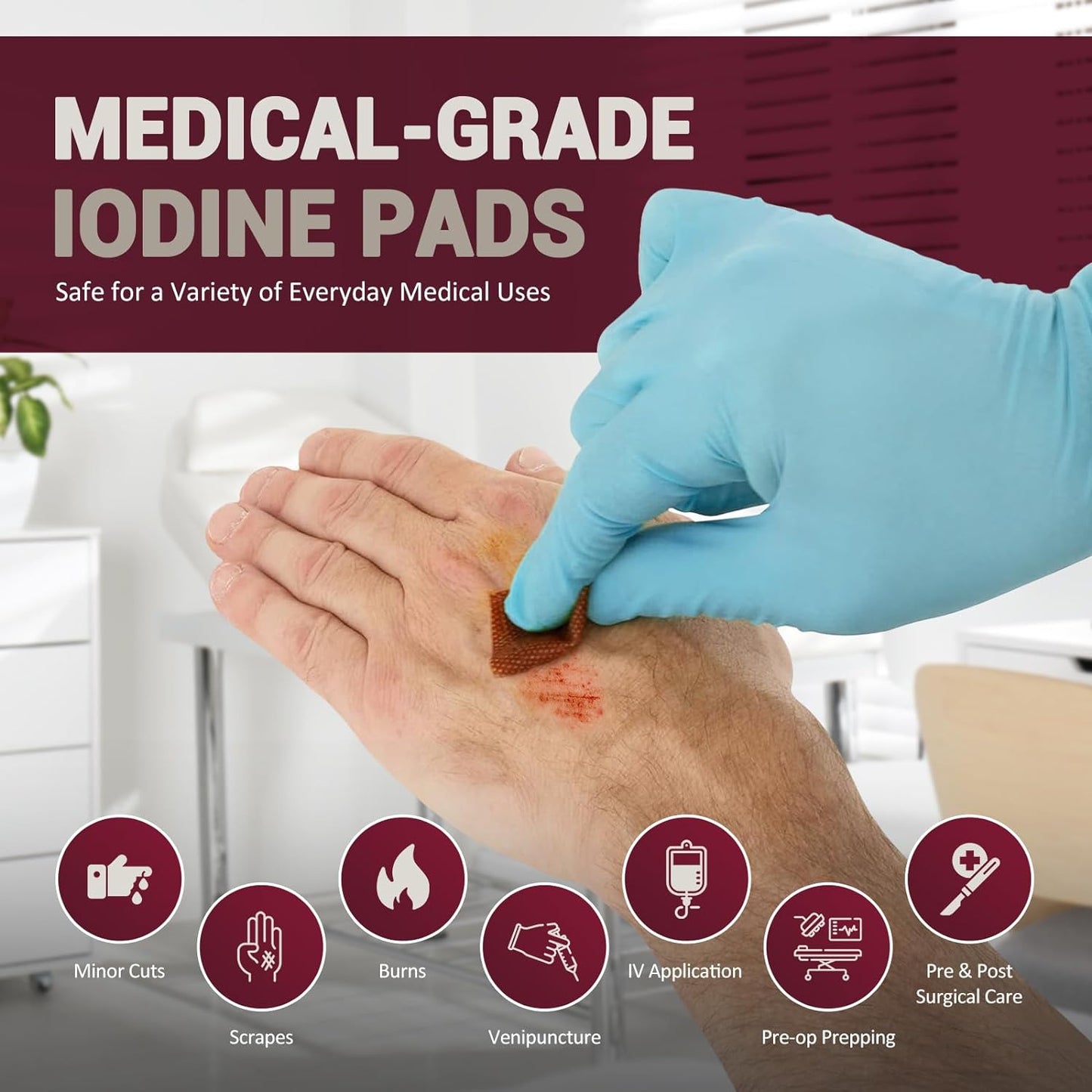 Povidone Iodine Prep Pads - Md - 10/100/cs.