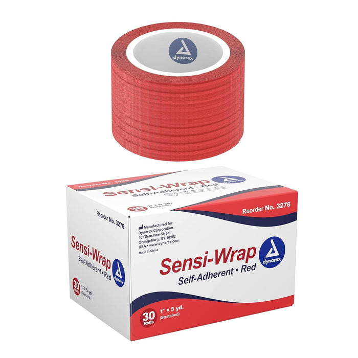 Dynarex Sensi Wrap, Self-Adherent, Red