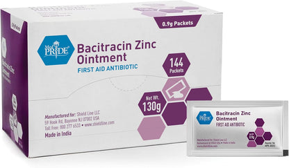 Bacitracin Zinc Ointment - 0.9g Packets - 12/144/cs. (1728 Packets)