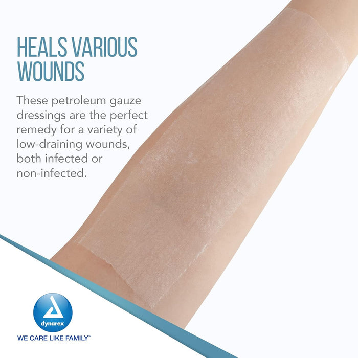 Dynarex Petroleum Gauze Dressing, 3" x 9"