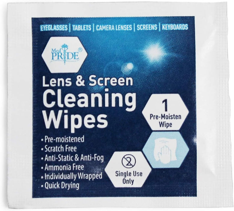 Lens Cleaning Wipes - 6" x 5"- 50/100/cs.