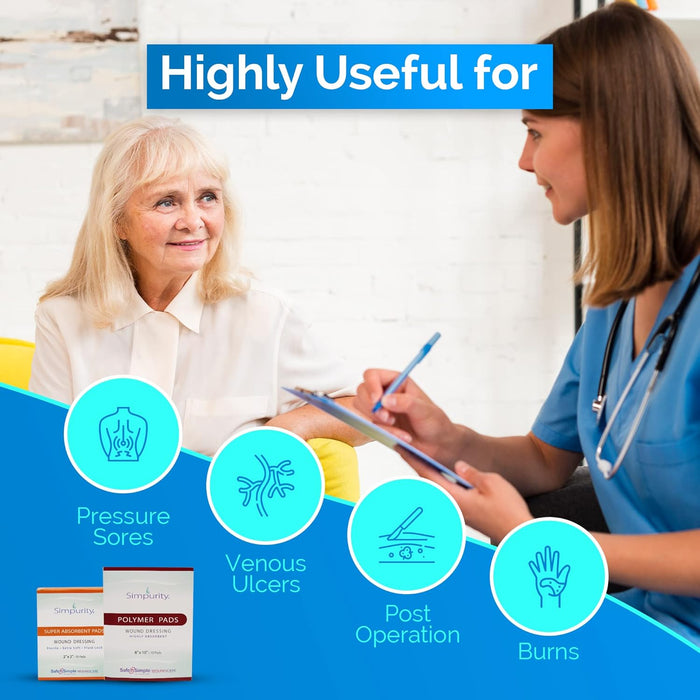 Safe N Simple Simpurity Super Absorbent Pad Wound Dressing (160 Count)