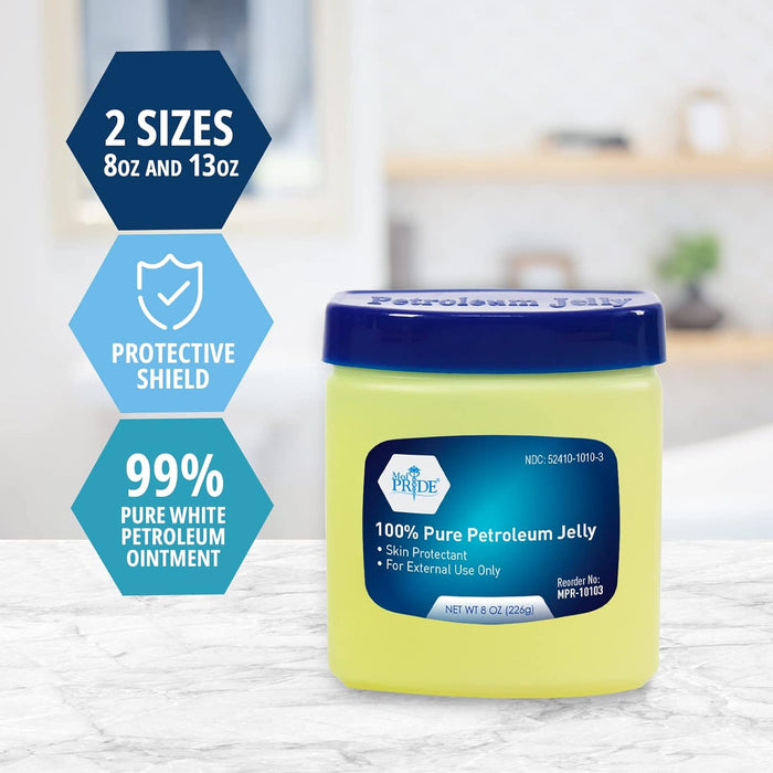 Petroleum Jelly 100% Original  Skin Protectant - 8 oz - Case of 24