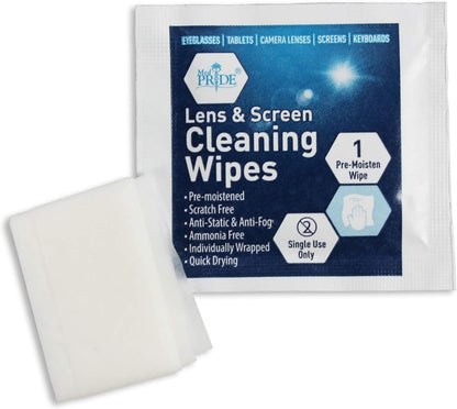 Lens Cleaning Wipes - 6" x 5"- 50/100/cs.