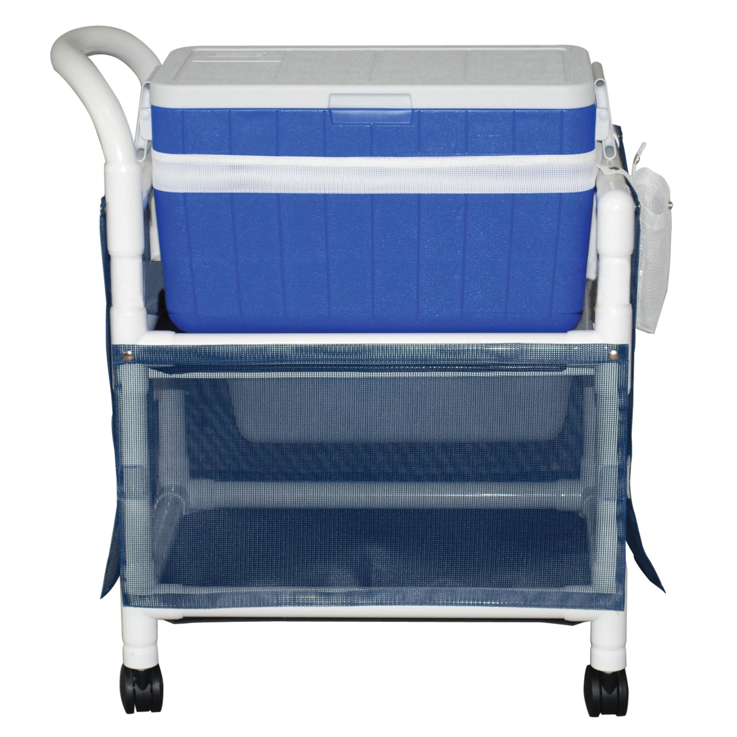 MJM International 810 Hydration / ice cart, with skirt cover and panels, 48 qt ice chest