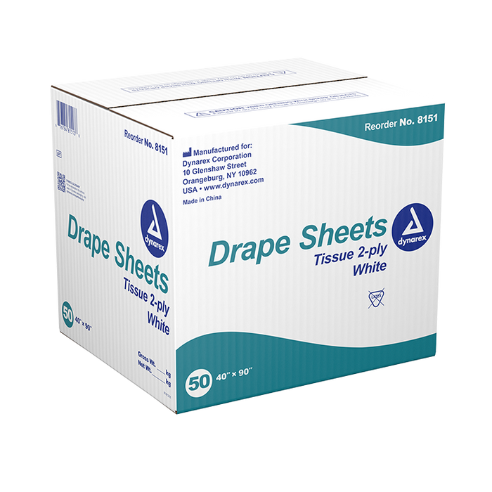 Dynarex Drape Sheets, 40" x 90" (50 Count)