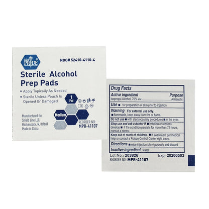 Sterile Alcohol Prep Pads - Md  - 20/100/cs.