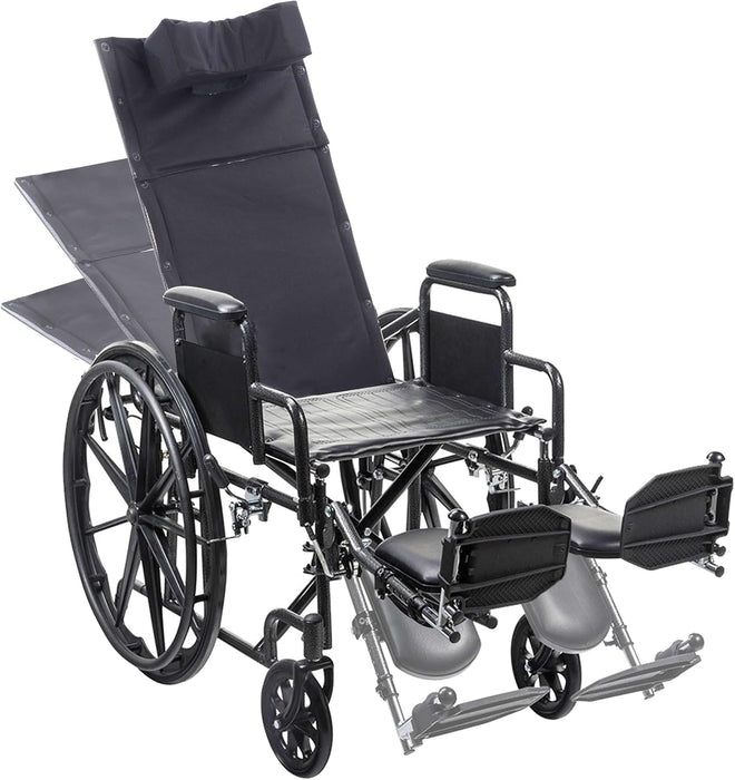 Wings High Back Reclining Wheelchair – Wheelchair for Adults with Adjustable Height, Elevated Leg Rests, and Detachable Desk Arms – 300 lb Weight Capacity