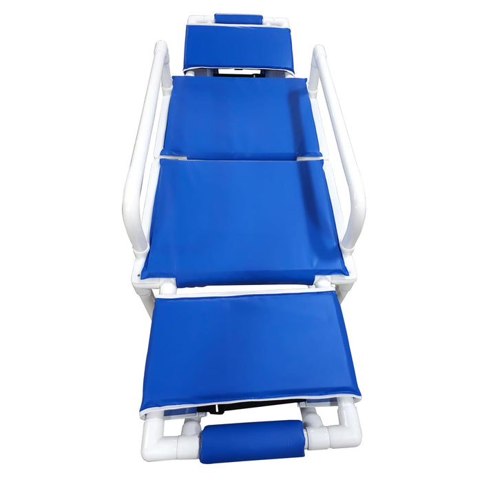 MJM International 920-FD-PAD Shower gurney with fold down head and foot section with closed cell water proof foam pad