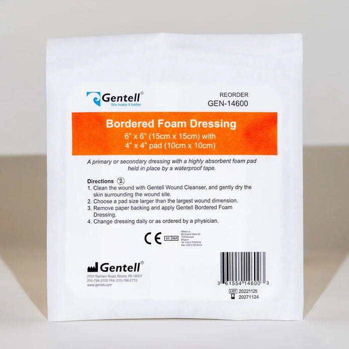 Gentell Bordered Foam Dressing Case (50/CS)