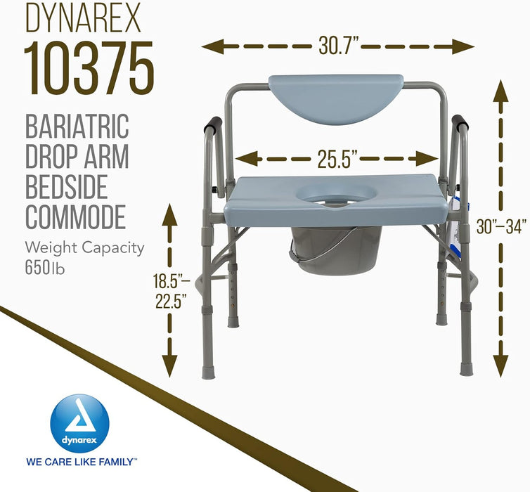 Bariatric Drop Arm Commode