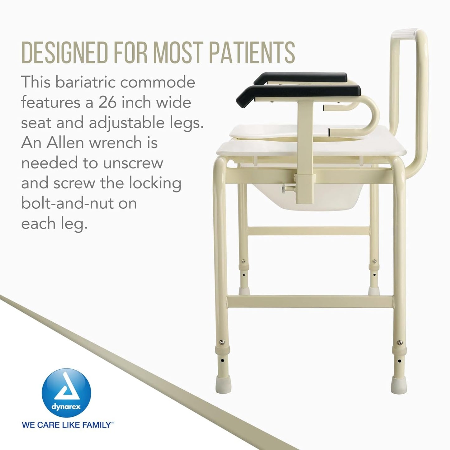 Bariatric HD Drop Arm Commode