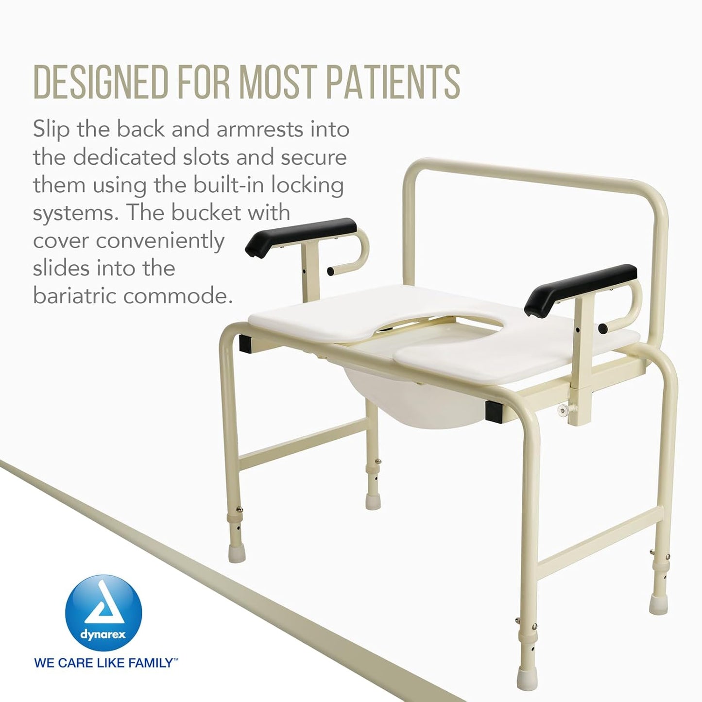 Bariatric HD Drop Arm Commode