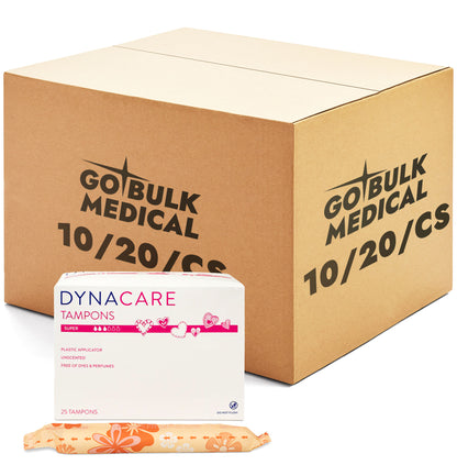 Dynacare Super Plus Tampons Cardboard Applicator, 12-15gr absorbency, 10/20/cs