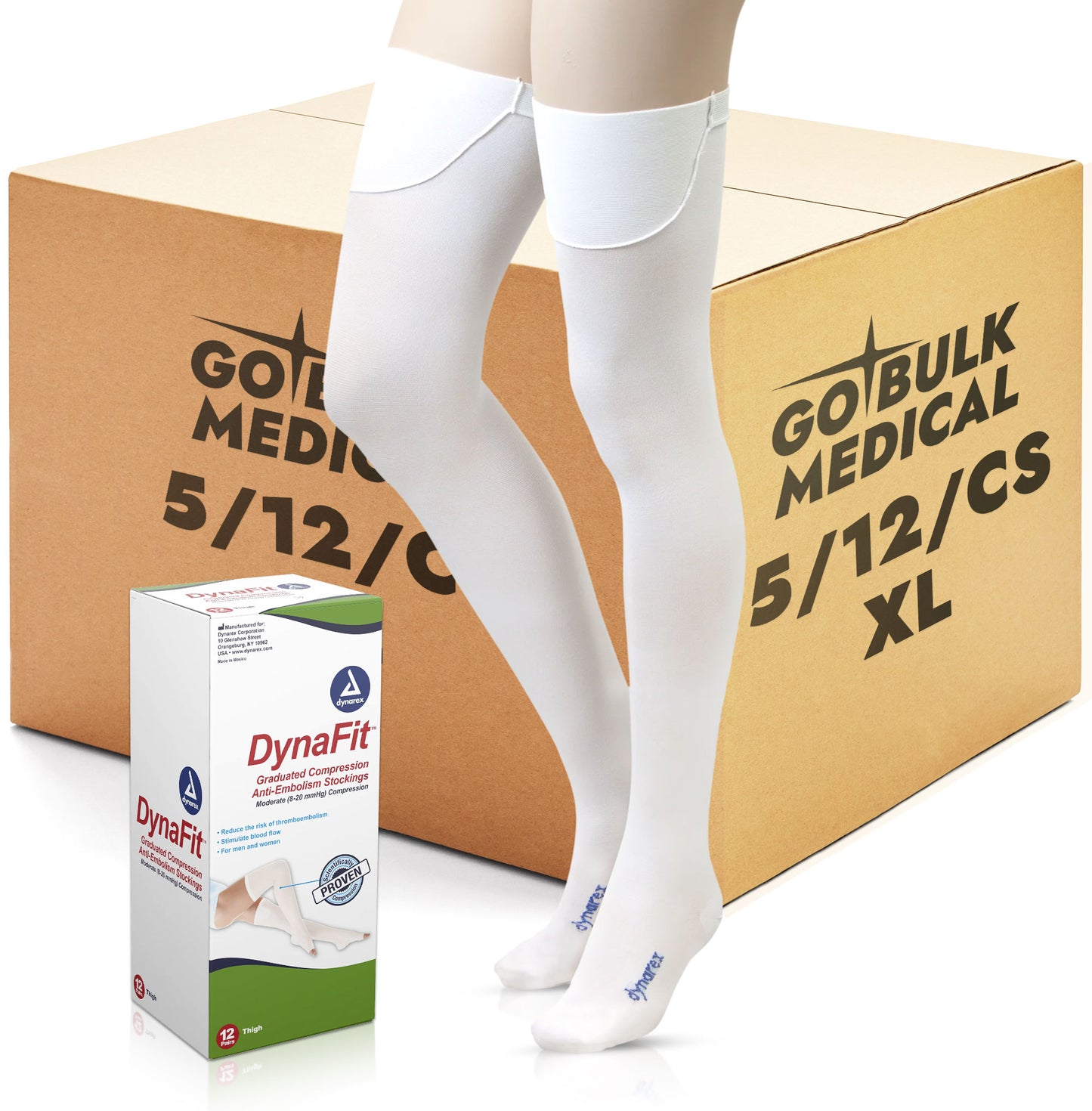 DynaFit DynaFit Compression Stockings - Thigh, X-Large, 5/12/cs