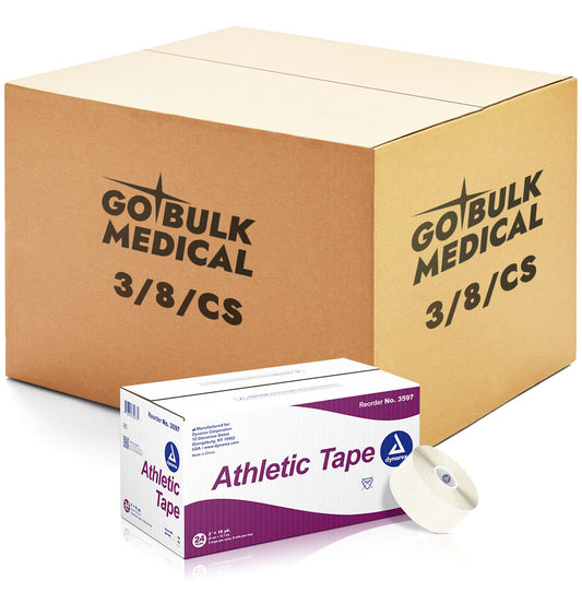 Dynarex Athletic Tape, 2" x 15 yd, 3/8/cs